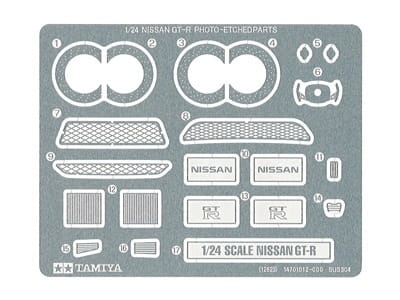 Zdjęcie główne produktu Nissan GT-R Photo-Etched Parts Set 1:24 Tamiya 12623
