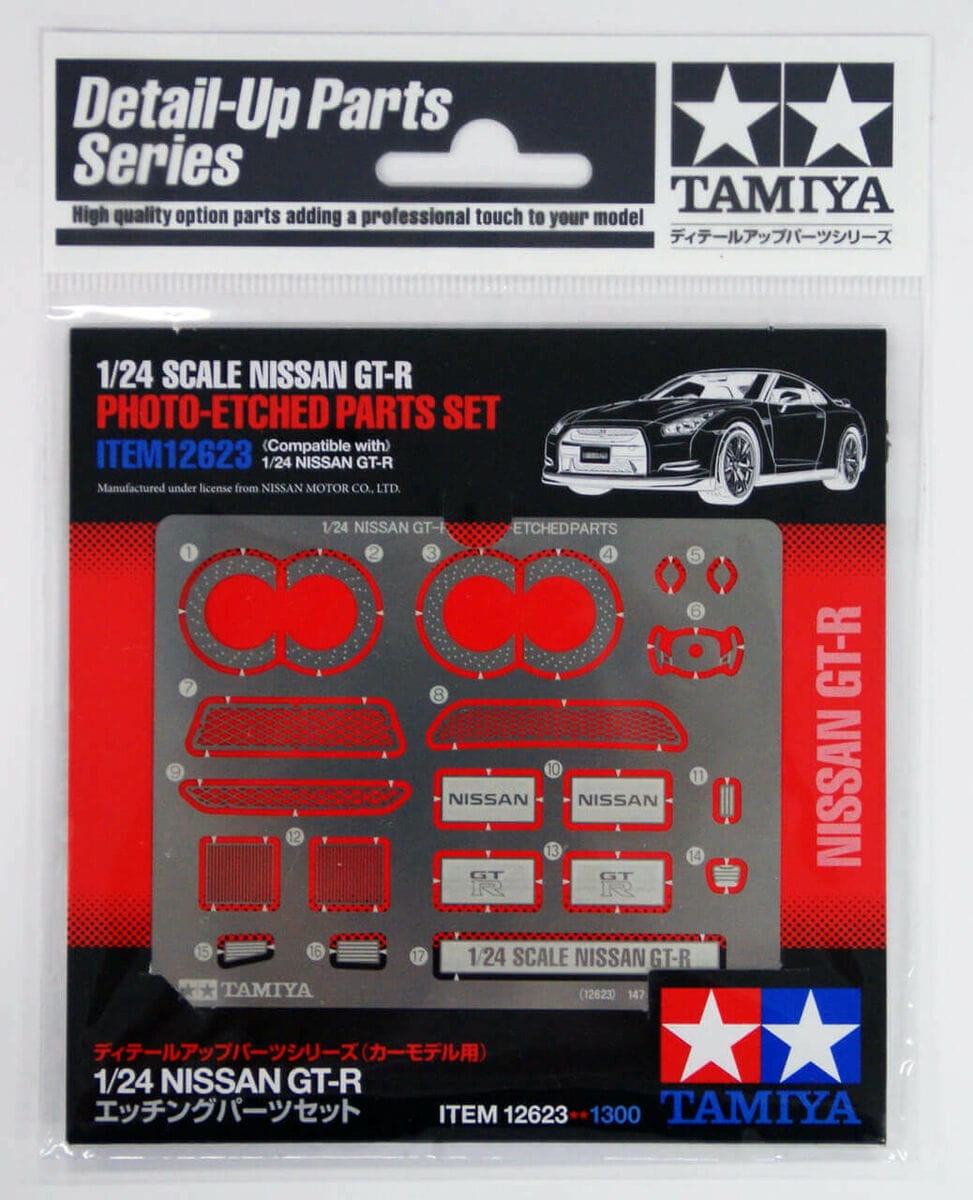 Zdjęcie dodatkowe produktu Nissan GT-R Photo-Etched Parts Set 1:24 Tamiya 12623