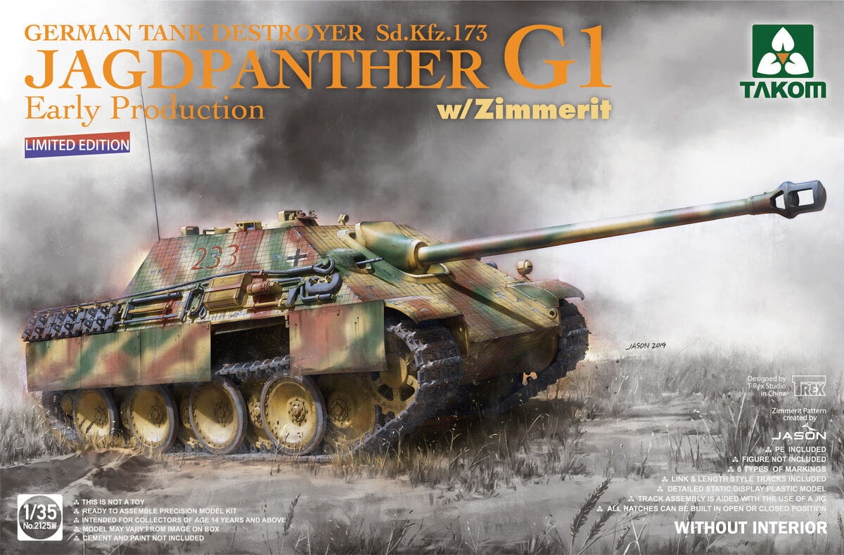 Zdjęcie główne produktu Sd.Kfz. 173 Jagdpanther G1 Early Production with Zimmerit 1:35 Takom 2125W