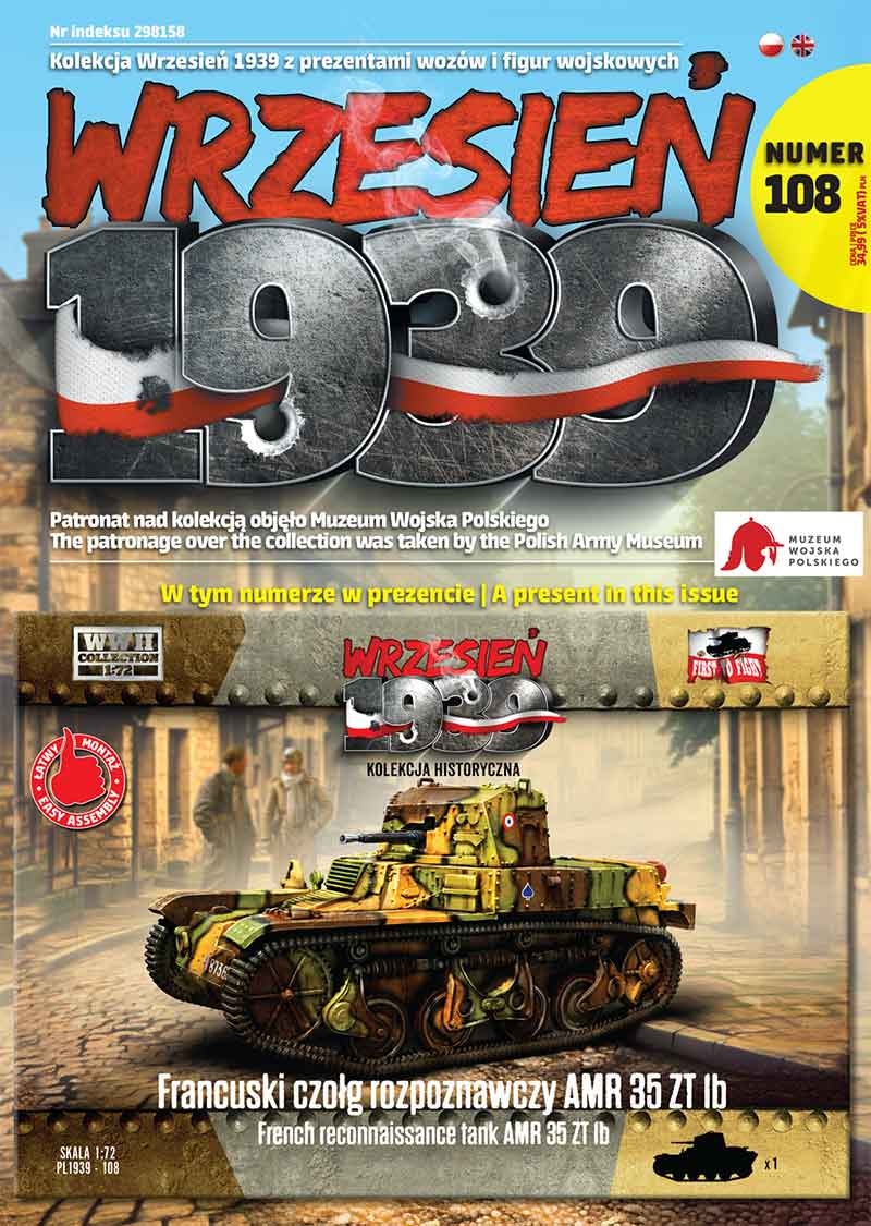 Zdjęcie główne produktu Francuski czołg rozpoznawczy AMR 35 ZT 1b 1:72 First to Fight PL108