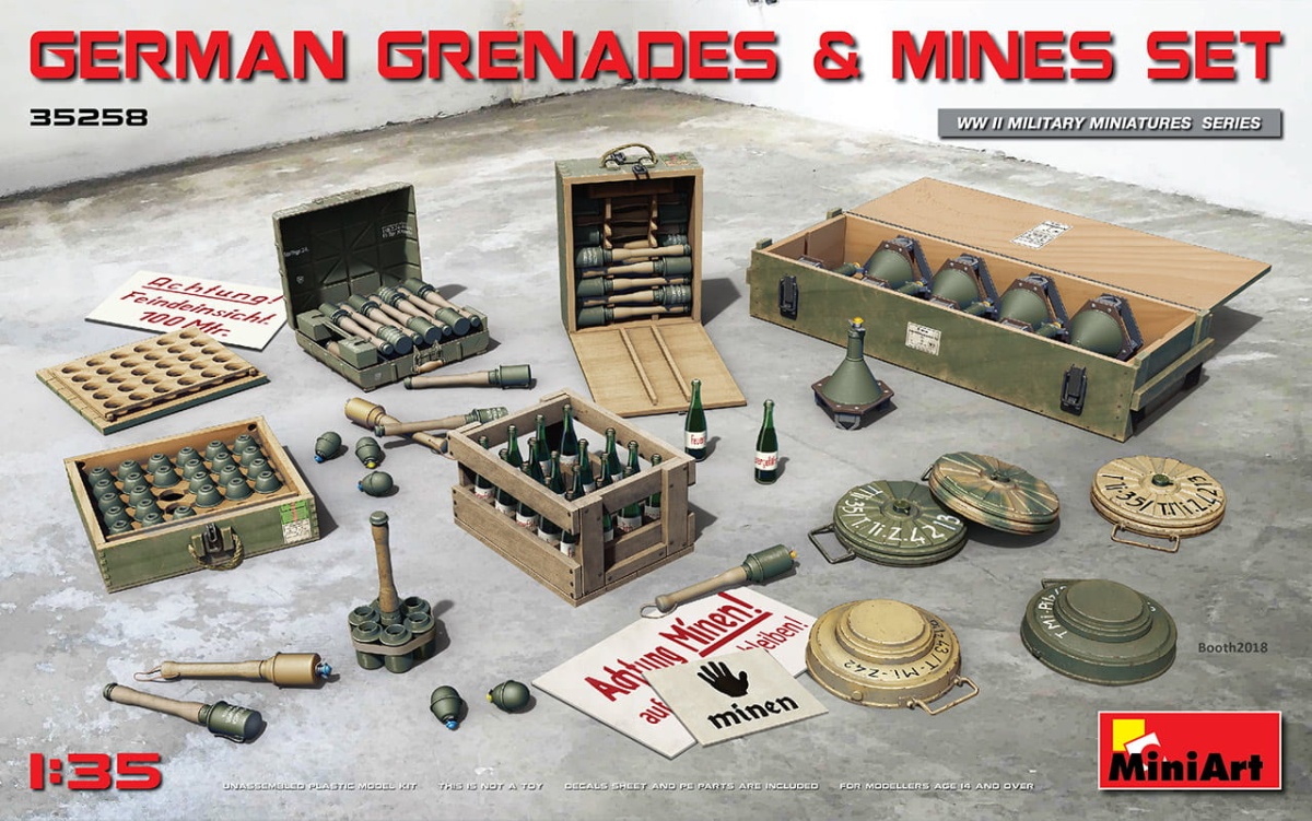 Zdjęcie główne produktu German Grenades and Mines Set 1:35 MiniArt 35258