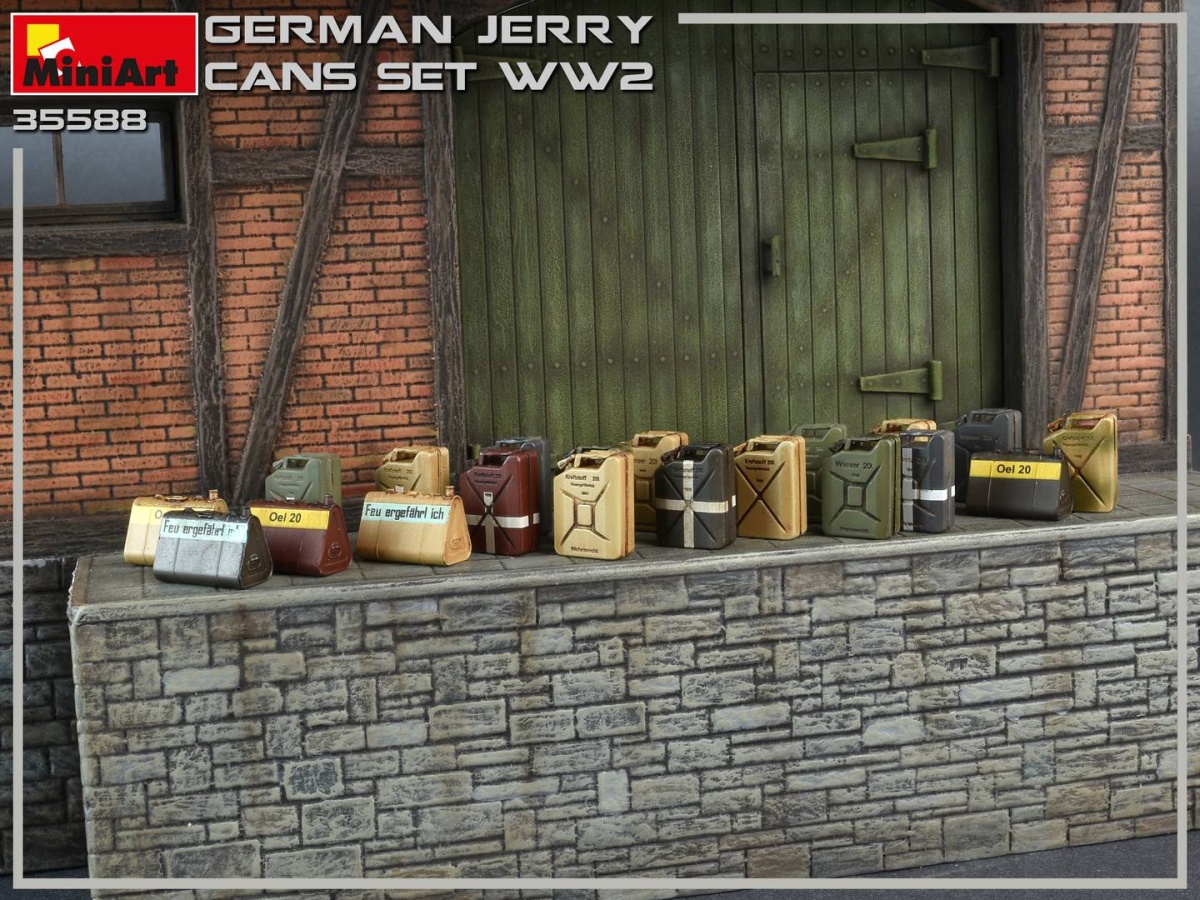 Zdjęcie dodatkowe produktu German Jerry Cans Set WW2 1:35 MiniArt 35588