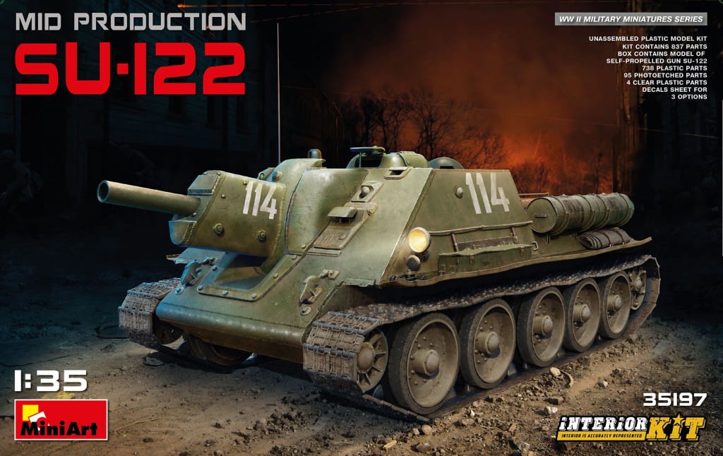 Zdjęcie główne produktu Su-122 Mid Production. Interior Kit 1:35 MiniArt 35197