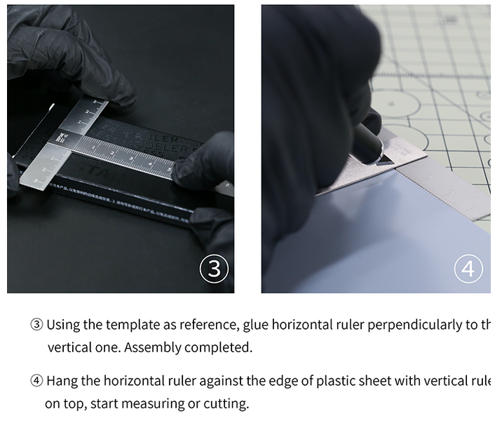 Zdjęcie dodatkowe produktu Stainless Steel T-Ruler DSPIAE SST-01