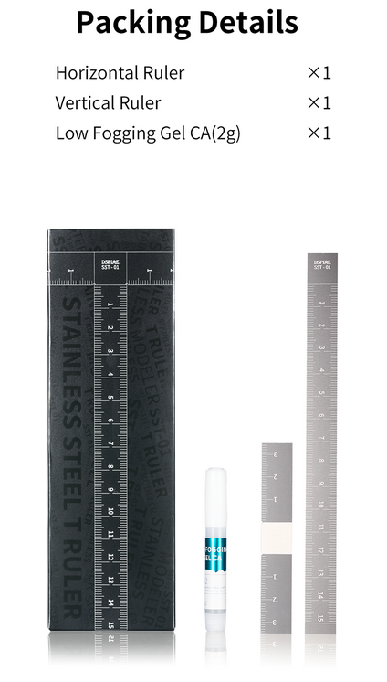 Zdjęcie dodatkowe produktu Stainless Steel T-Ruler DSPIAE SST-01