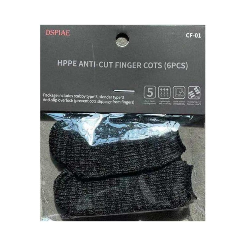 Zdjęcie dodatkowe produktu HPPE Anti-cut Finger Cots (6x) DSPIAE CF-01