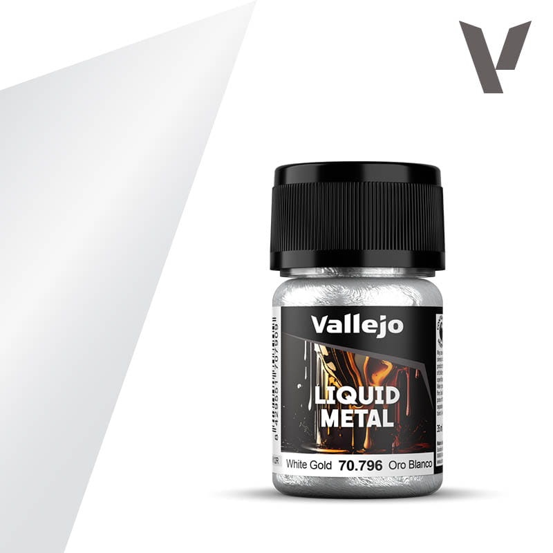 Zdjęcie dodatkowe produktu Vallejo 70796 White Gold Liquid Metal 35ml
