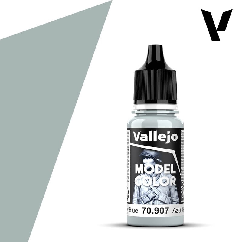 Zdjęcie dodatkowe produktu Vallejo 70907 Pale Grey Blue Model Color Farba