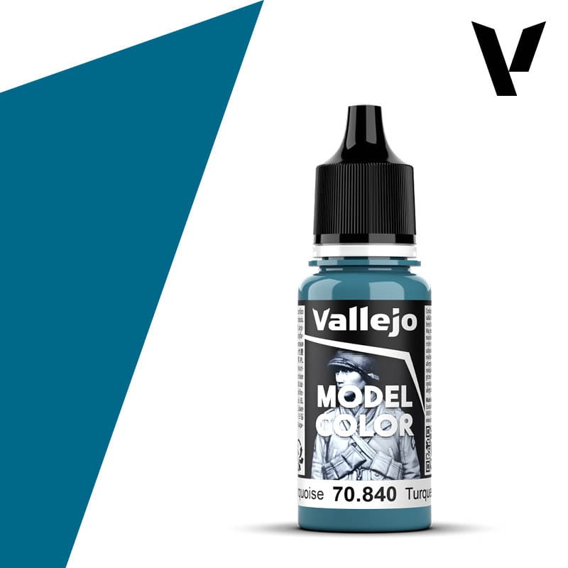 Zdjęcie dodatkowe produktu Vallejo 70840 Light Turquoise Model Color Farba