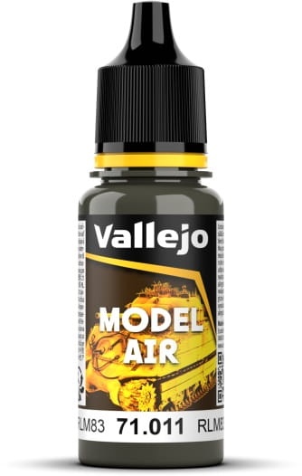 Zdjęcie główne produktu Vallejo 71011 Dark Green RLM83 Model Air Farba