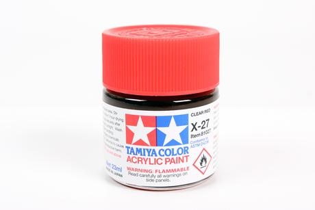 Zdjęcie dodatkowe produktu Tamiya 81027 X-27 Clear Red Gloss 23ml X27 Acrylic