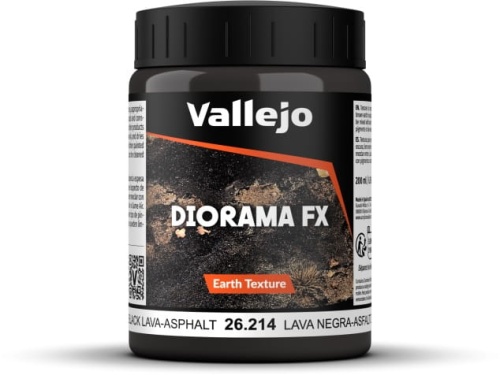 Vallejo 26214 Black Lava-Asphalt Diorama Effects 200ml