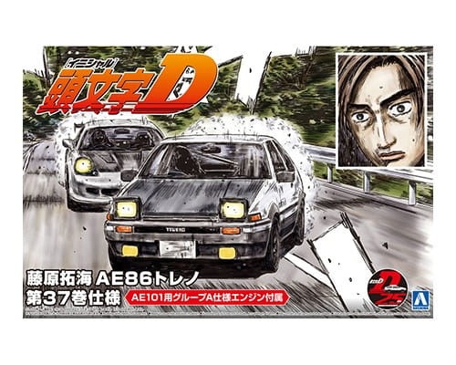Zdjęcie główne produktu Toyota AE86 Trueno Battle-spec Initial D Takumi Fujiwara 1:24 Aoshima 059616