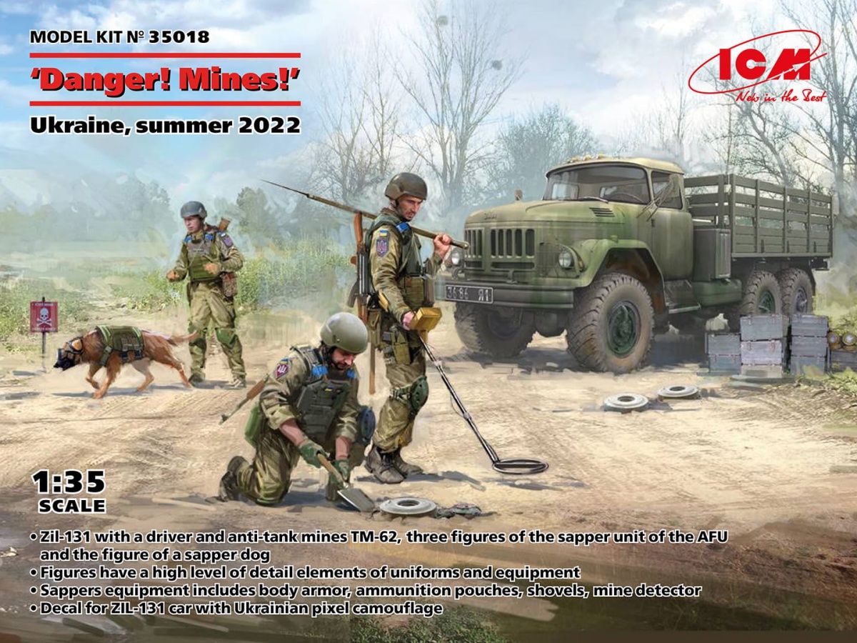 Zdjęcie główne produktu Danger Mines Ukraine summer 2022 1:35 ICM 35018