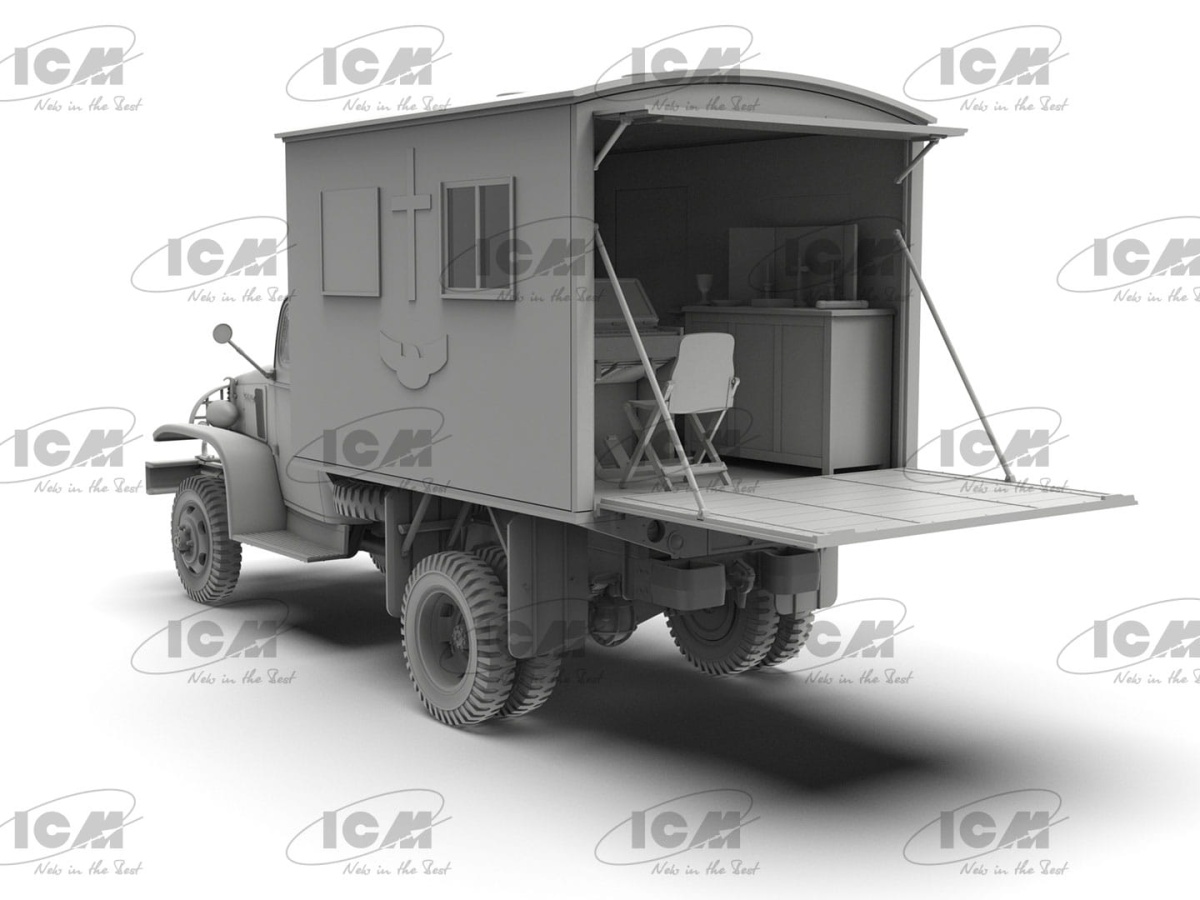 Zdjęcie dodatkowe produktu WWII British Army Mobile Chapel 1:35 ICM 35586