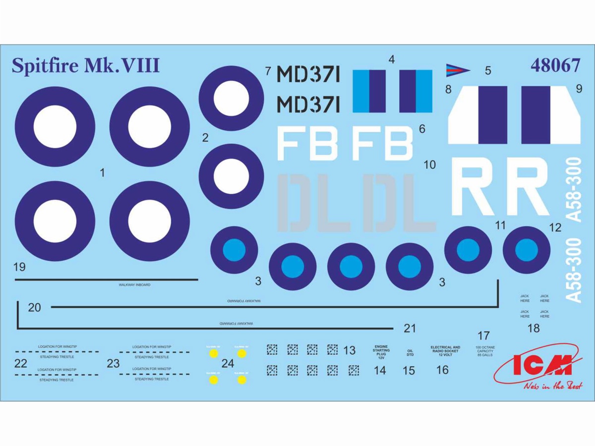 Zdjęcie dodatkowe produktu Spitfire Mk.VIII 1:48 ICM 48067