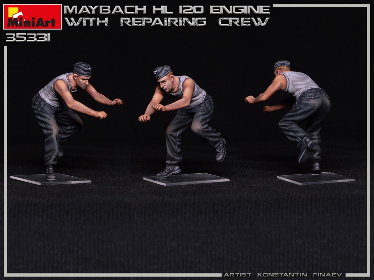 Zdjęcie dodatkowe produktu Maybach HL 120 Engine for Panzer III/IV Family with Repair Crew 1:35 MiniArt 35331
