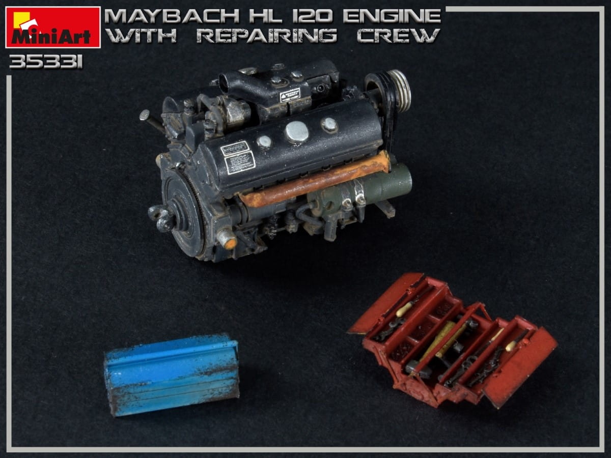 Zdjęcie dodatkowe produktu Maybach HL 120 Engine for Panzer III/IV Family with Repair Crew 1:35 MiniArt 35331
