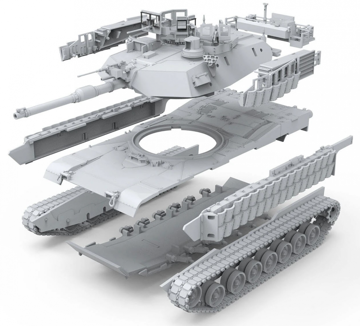 Zdjęcie dodatkowe produktu U.S. Main Battle Tank M1A2 SEP ABRAMS TUSK II 1:72 Meng 72003