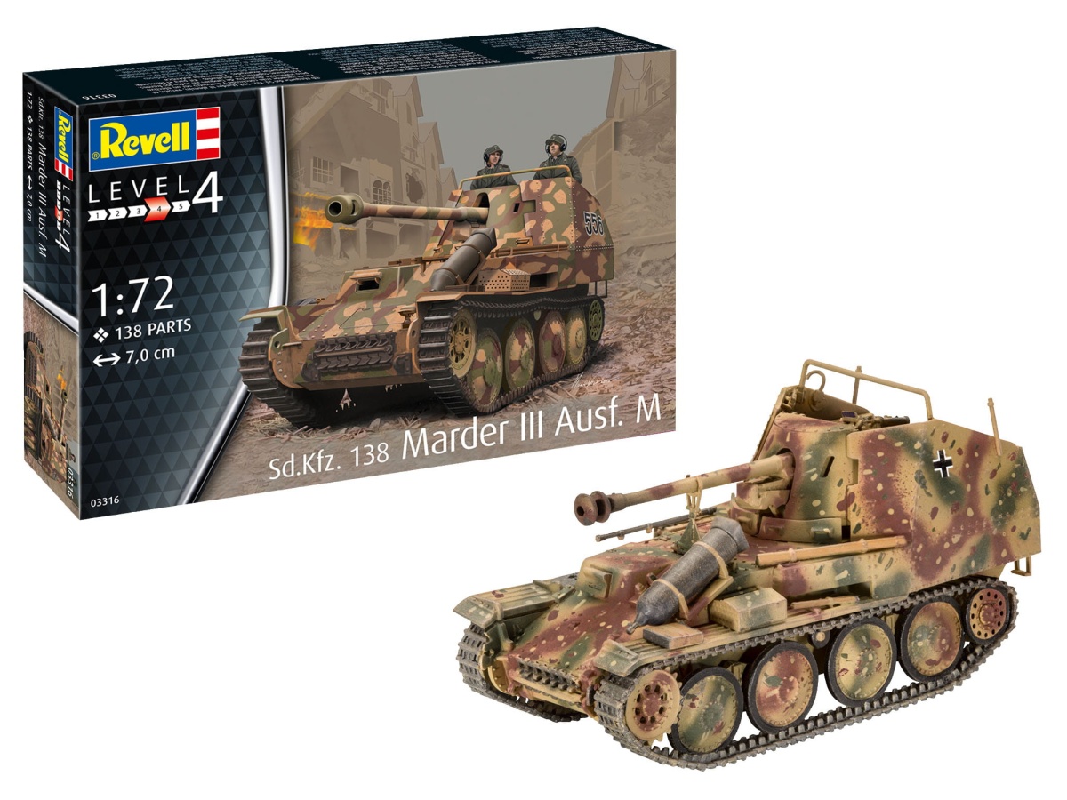 Zdjęcie główne produktu Sd.Kfz. 138 Marder III Ausf. M 1:72 Revell 03316