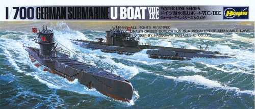 U-Boat 7C/9C 1:700 Hasegawa 901