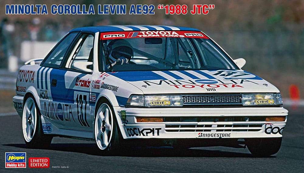 Zdjęcie główne produktu Toyota Corolla Levin AE92 Minolta 1988 JTC 1:24 Hasegawa 20515