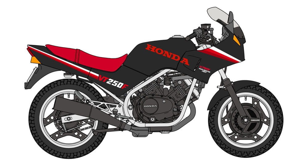 Zdjęcie dodatkowe produktu Honda VT250F (MC08) (1984) Black Color 1:12 Hasegawa 21755