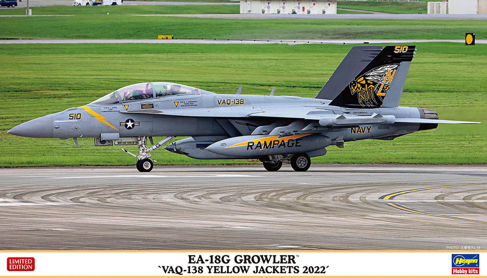Zdjęcie główne produktu EA-18G Growler VAQ-138 Yellow Jackets 2022 1:72 Hasegawa 02461