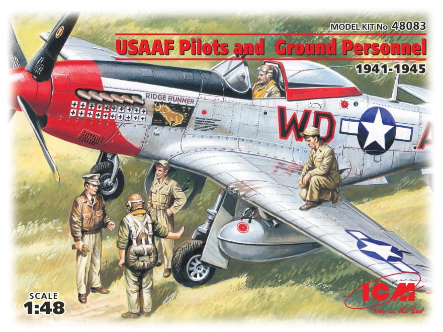 Zdjęcie główne produktu USAAF Pilots and Ground Personnel (1941-1945) 1:48 ICM 48083