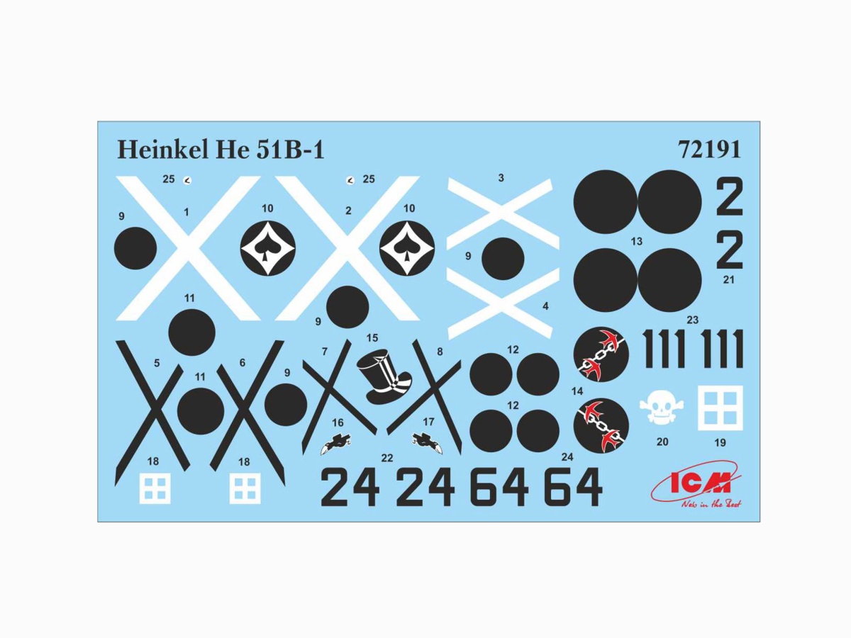 Zdjęcie dodatkowe produktu Heinkel He 51B-1 1:72 ICM 72191