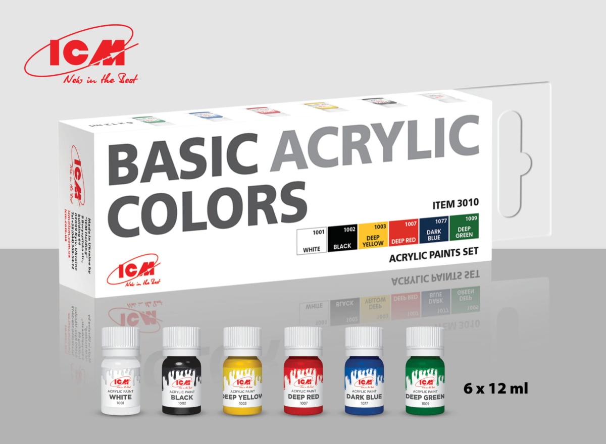 Zdjęcie dodatkowe produktu Basic Acrylic Colors ICM 3010