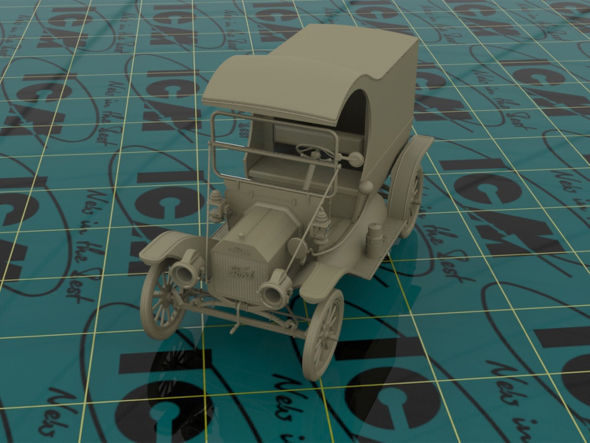 Zdjęcie dodatkowe produktu Model T 1912 Delivery Car with American Gasoline Loaders 1:24 ICM 24019