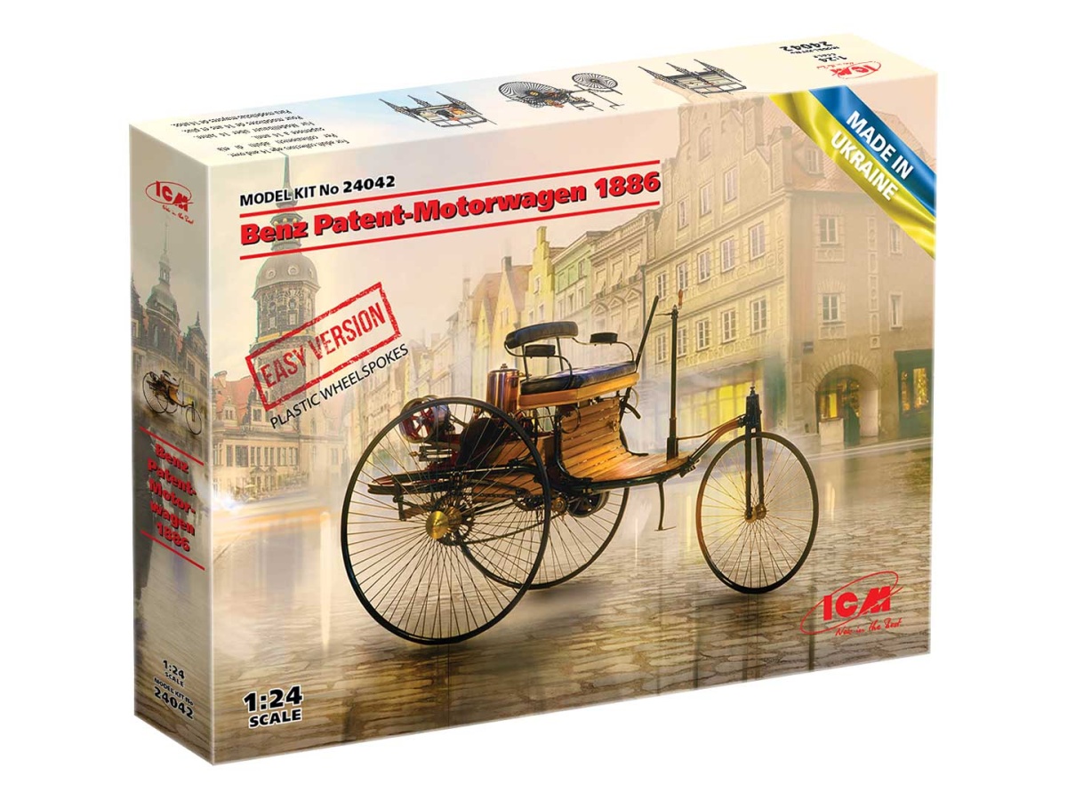 Zdjęcie dodatkowe produktu Benz Patent-Motorwagen 1886 EASY version 1:24 ICM 24042