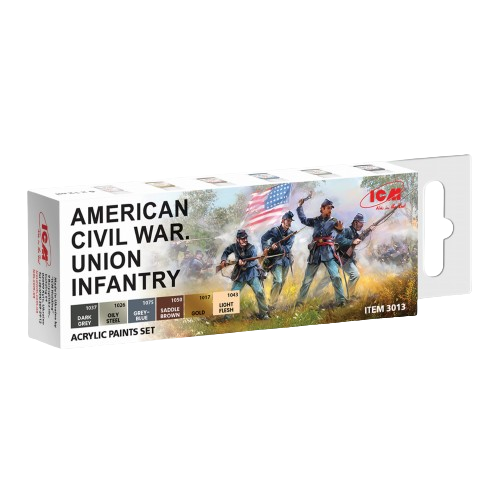 Acrylic paint set for American Civil War Union Infantry ICM 3013