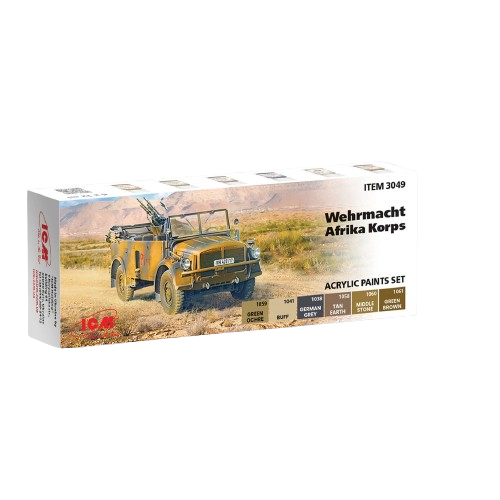 Acrylic paints set for Wehrmacht Afrika Korps ICM 3049