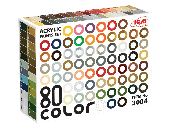 Zdjęcie główne produktu Big Paint Set 80 colors ICM 3004