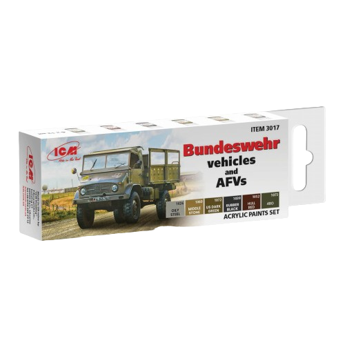 Acrylic paint set for Bundeswehr vehicles and AFVs ICM 3017