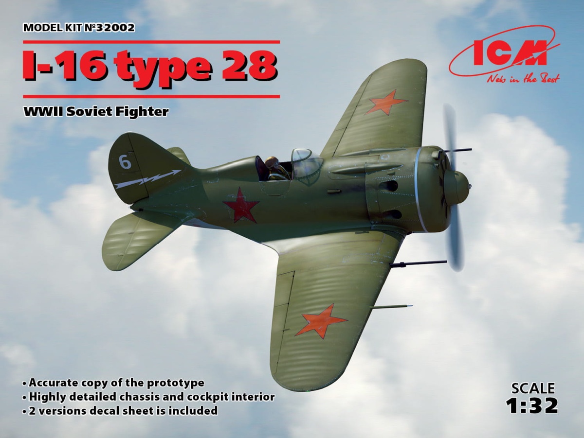 Zdjęcie główne produktu I-16 type 28 1:32 ICM 32002