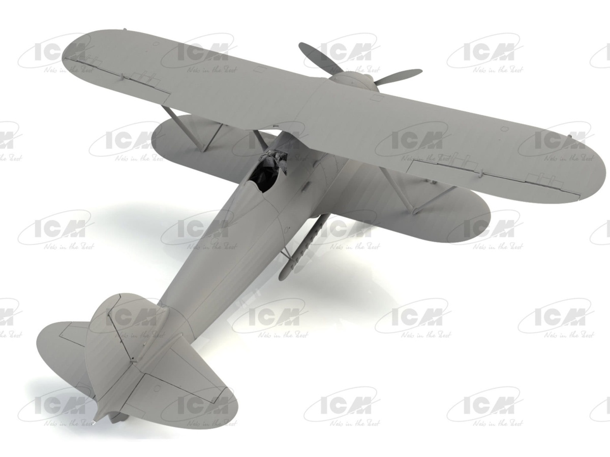 Zdjęcie dodatkowe produktu CR 42 Falco with Italian Pilots in tropical uniform 1:32 ICM 32025