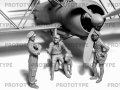 Zdjęcie dodatkowe produktu CR 42 Falco with Italian Pilots in tropical uniform 1:32 ICM 32025