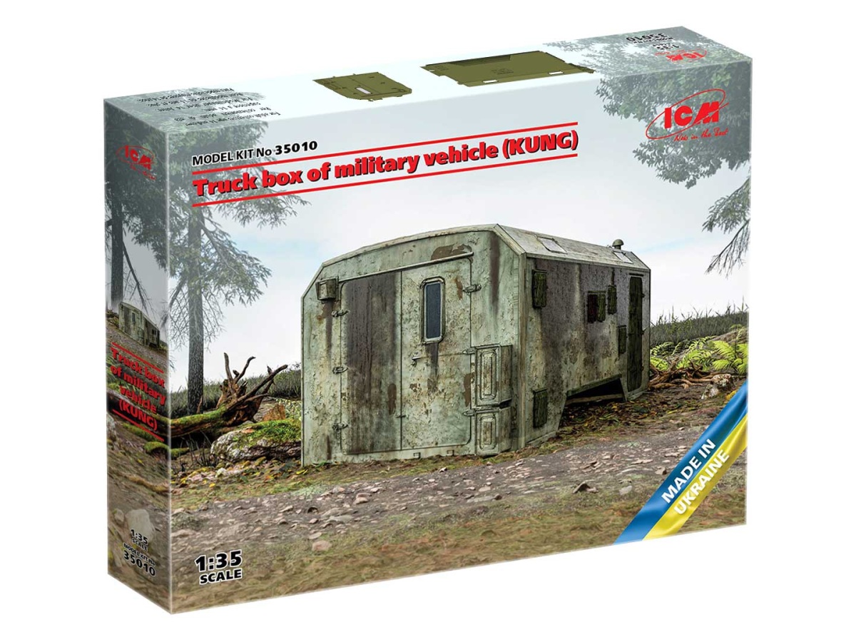 Zdjęcie dodatkowe produktu Truck box of military vehicle (KUNG) 1:35 ICM 35010