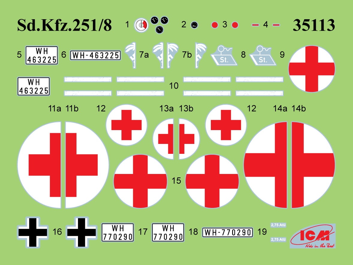 Zdjęcie dodatkowe produktu Sd. Kfz. 251/8 Ausf A Krankenpanzerwagen 1:35 ICM 35113