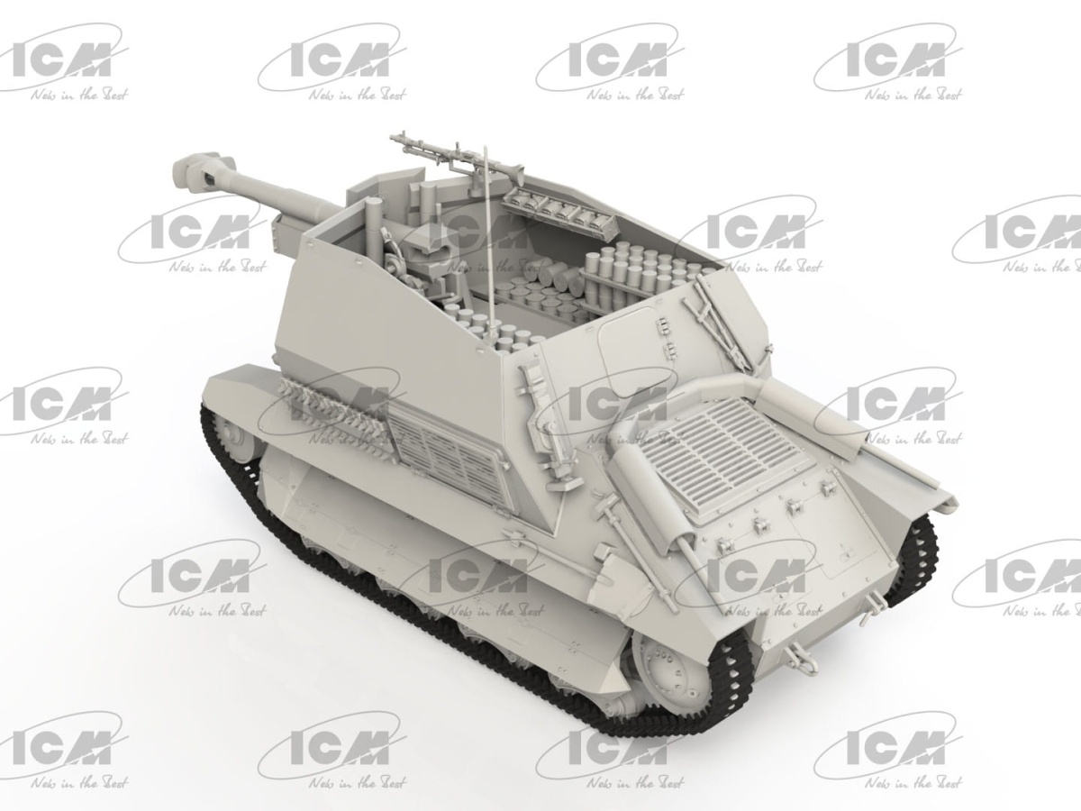 Zdjęcie dodatkowe produktu 10.5cm leFH 16(Sf) auf Geschutzwagen FCM36 (f) 1:35 ICM 35340
