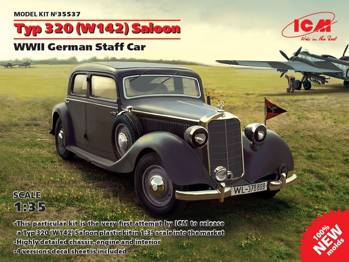Zdjęcie główne produktu Typ 320 (W142) Saloon 1:35 ICM 35537