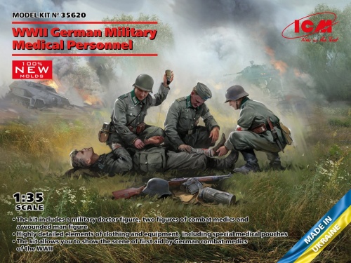 WWII German Military Medical Personnel 1:35 ICM 35620
