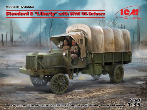 Standard B Liberty with WWI US Drivers 1:35 ICM 35653