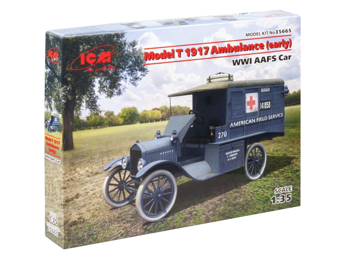 Zdjęcie dodatkowe produktu Model T 1917 Ambulance (early) 1:35 ICM 35665