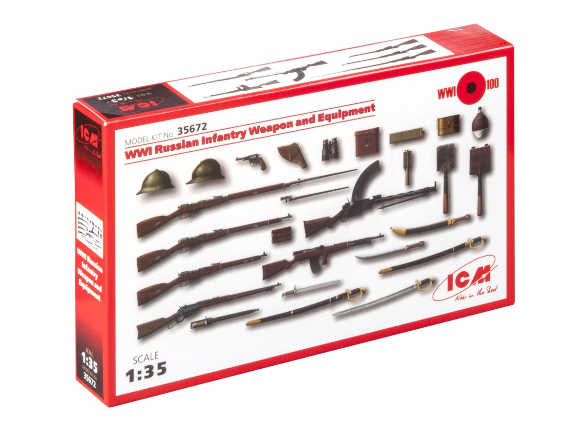 Zdjęcie dodatkowe produktu WWI Russian Infantry Weapon and Equipment 1:35 ICM 35672