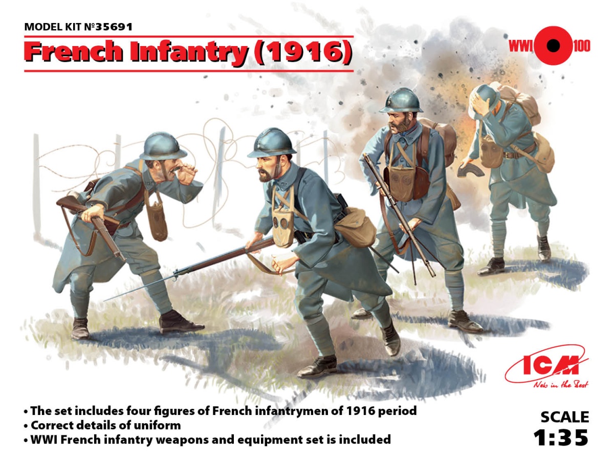 Zdjęcie główne produktu French Infantry (1916) 1:35 ICM 35691