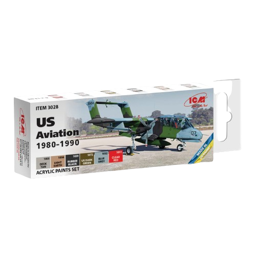 Acrylic paint set for US Aviation 1980 - 1990 ICM 3028